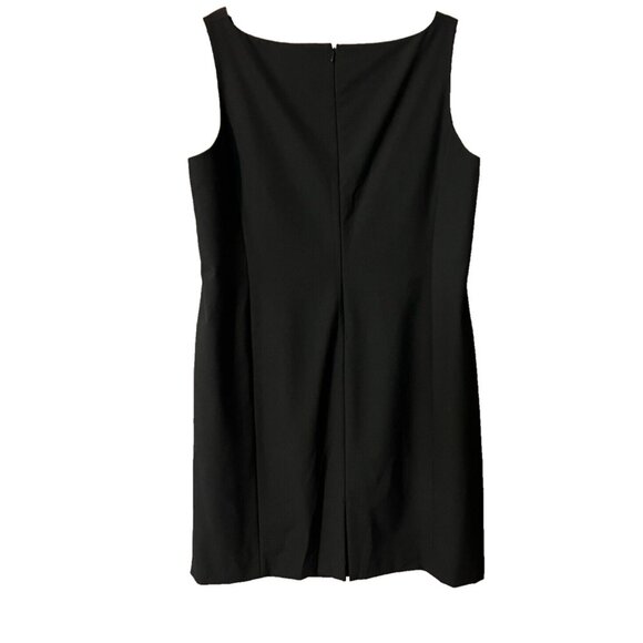 Tahari Dress Black 14W 14 W Stretch Sleeveless Classic Career Church Party - Picture 8 of 8